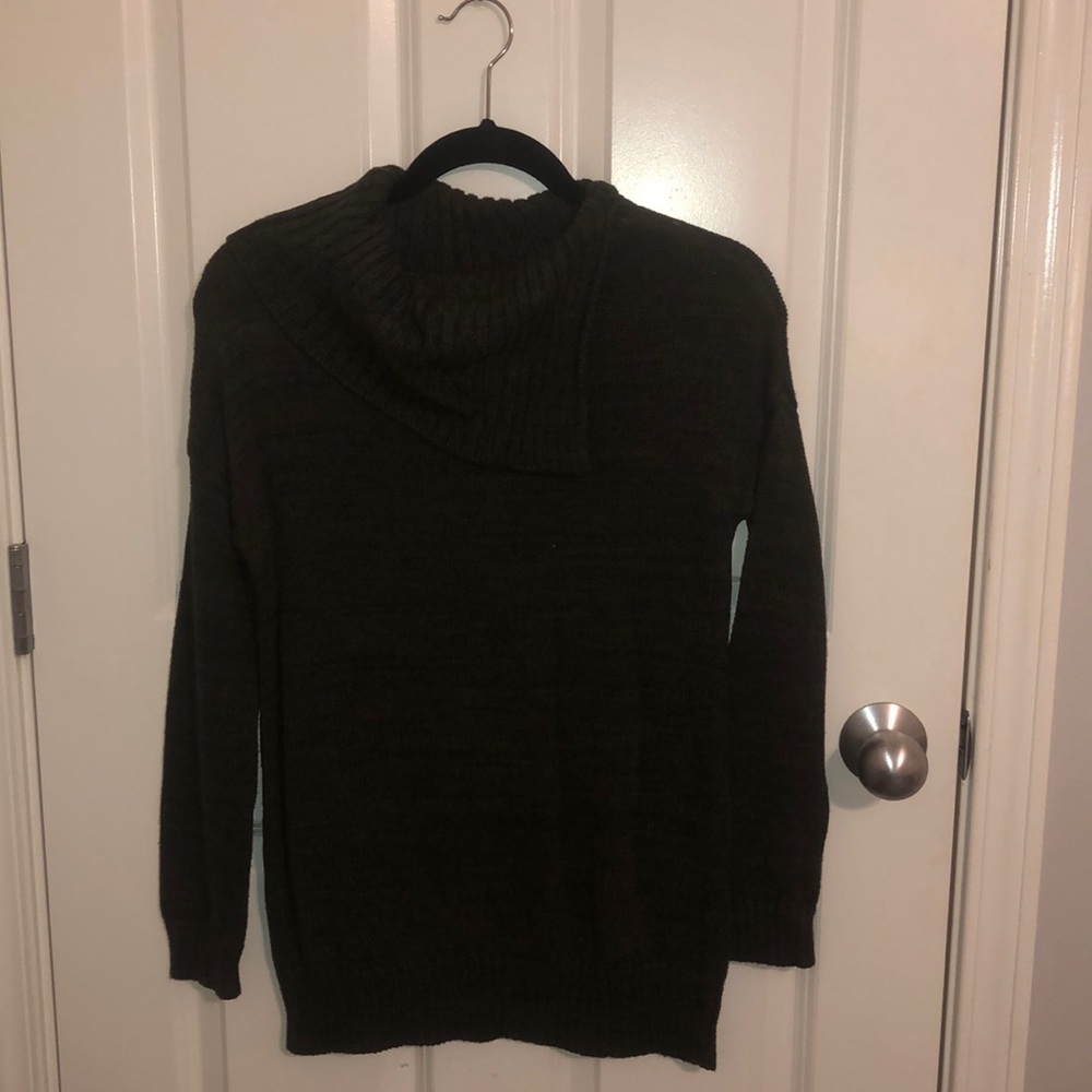 Olive Slouchy Turtleneck